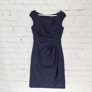 Lauren Ralph Lauren navy dress, size 6, ruched front
